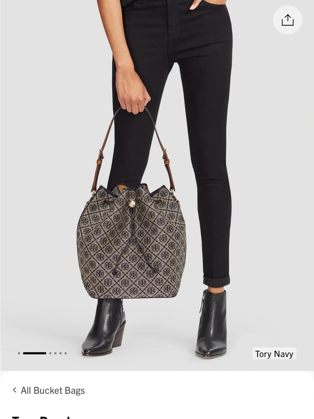 Brand New Tory Burch T Monogram Oversized Bucket Bag!